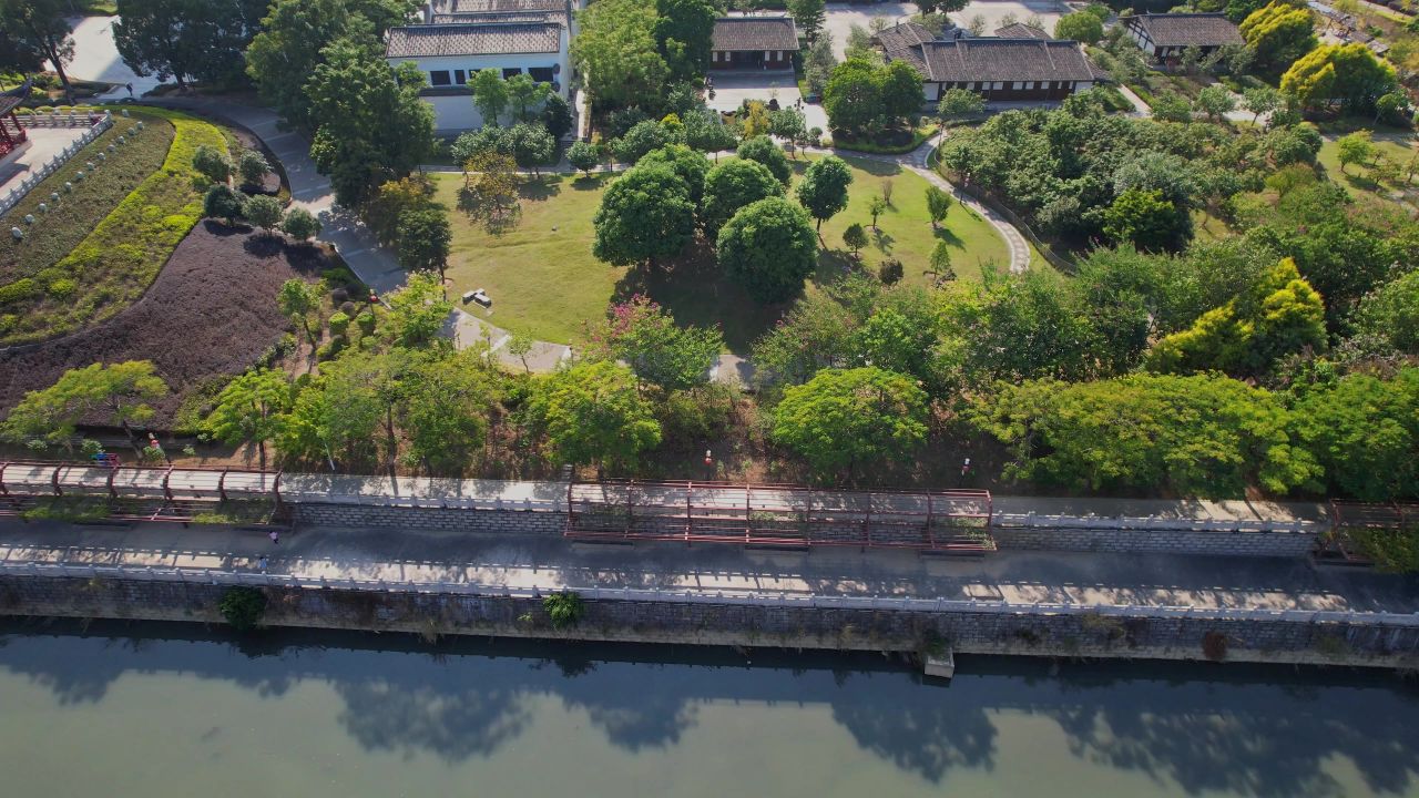航拍福州闽都民俗园景观 2