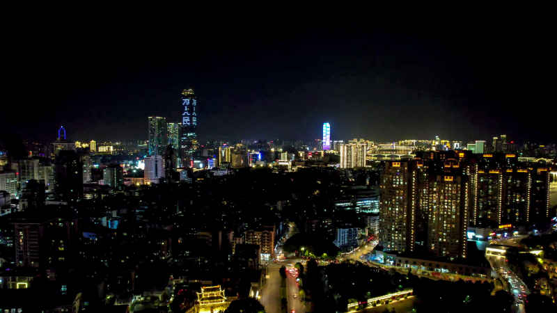 广西柳州城市夜景灯光