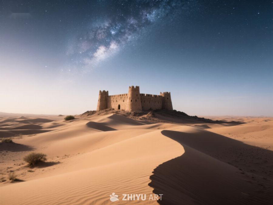 沙漠中的古堡与星空 118