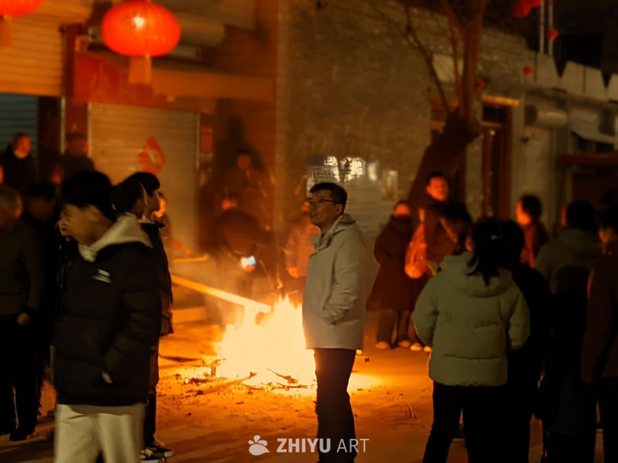 冬夜篝火晚会