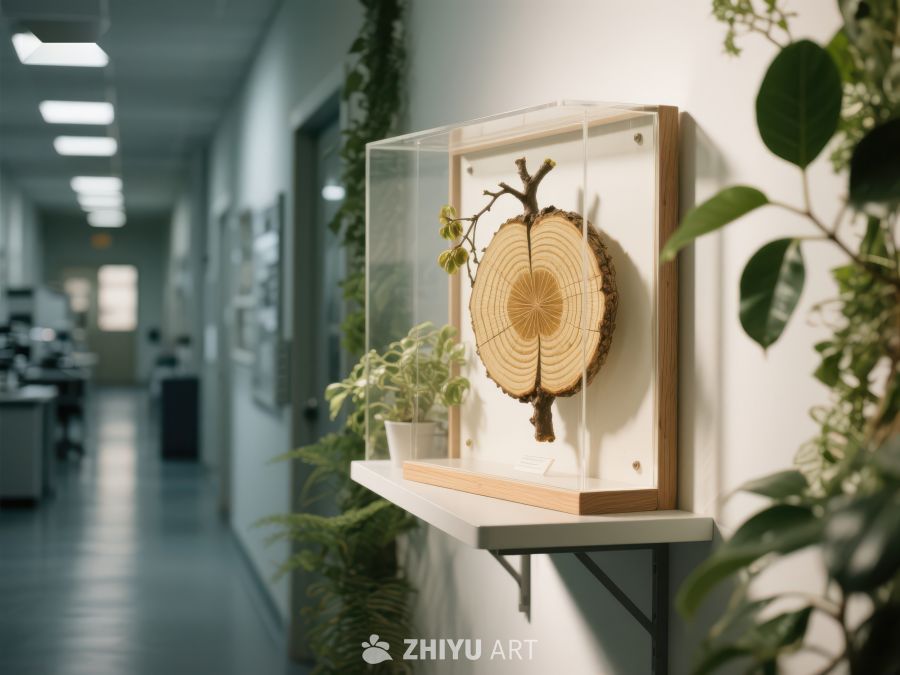 树轮标本展示于现代走廊 570