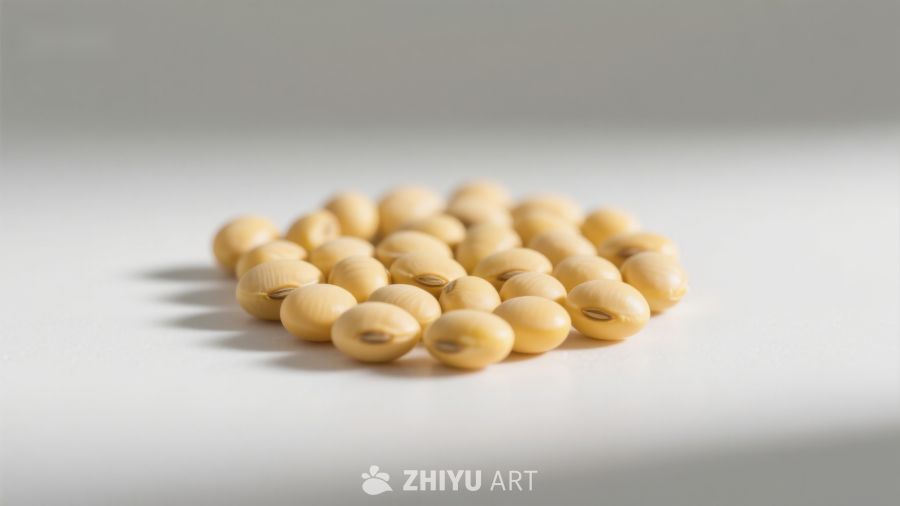 散落的黄豆粒