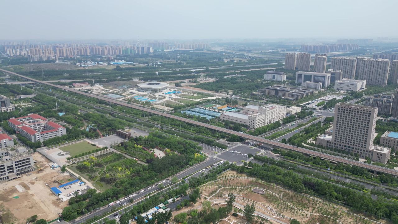 河南郑州城市风光航拍