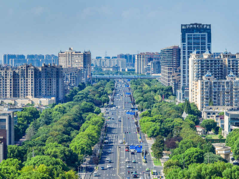 航拍昆山城市风光建筑大景 69