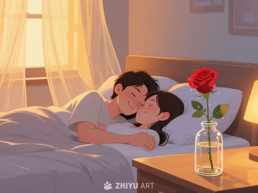 温馨床头，玫瑰相伴 737