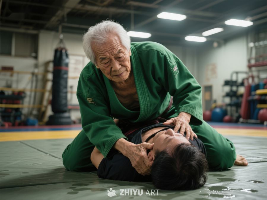 柔道大师指导学员技巧 732