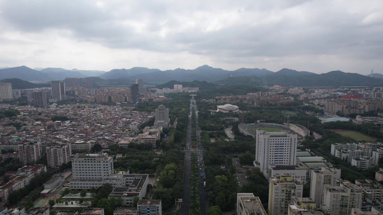 广东中山城市交通航拍