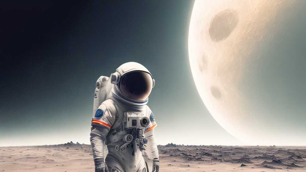 宇航员月球表面
