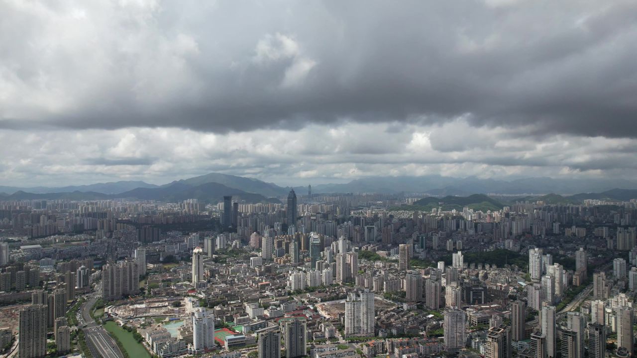 浙江温州城市风光航拍
