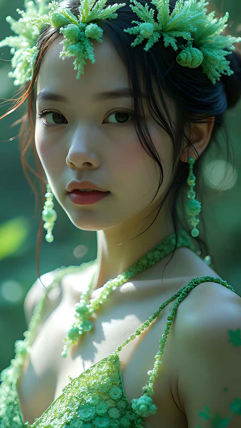 森林系列五颜六色古风艺术美女 87