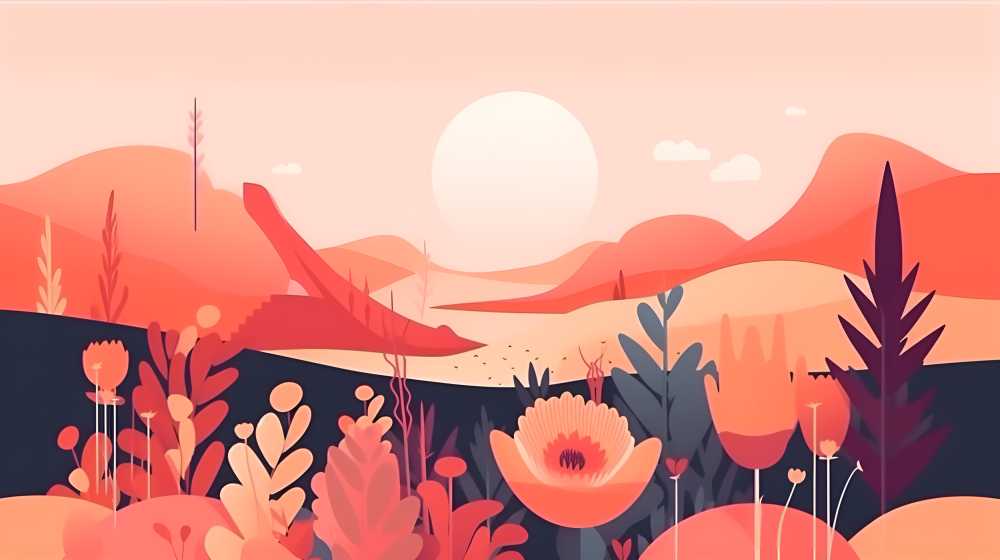小草花插画夏季