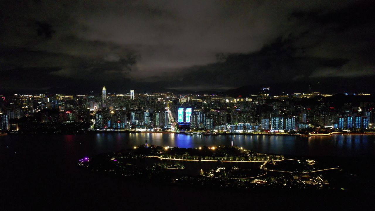 温州城市夜景灯光