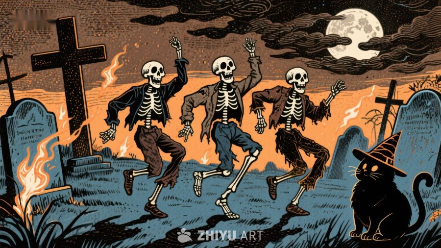 墓地舞会：骷髅们的狂欢夜