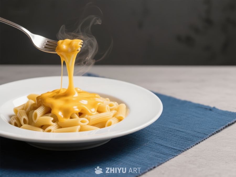 热腾腾的奶酪意面
