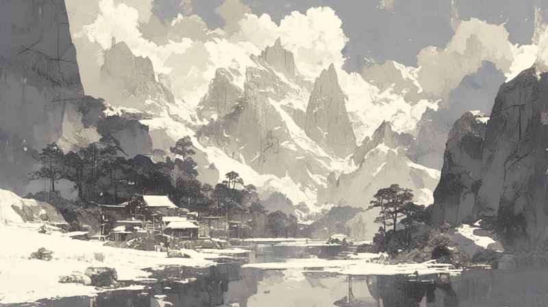 中国风水墨画水墨山水 10