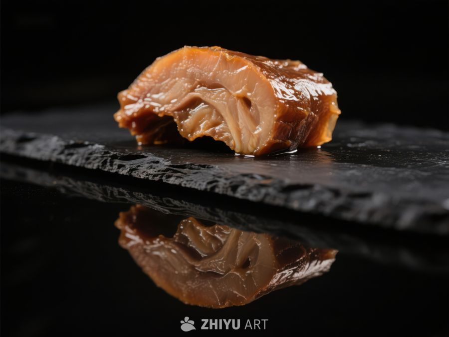 酱香肉块静置黑色石板 337
