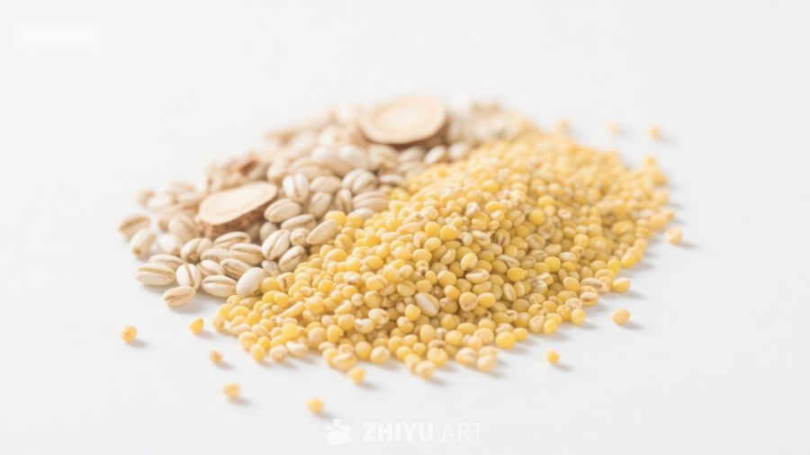 小米与薏米的组合展示