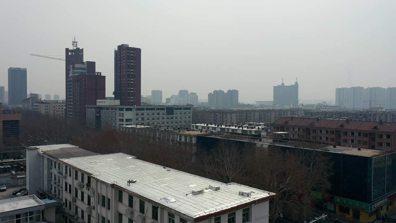 航拍山东淄博城市风景 17