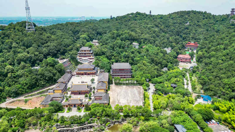 湖北鄂州城市风光航拍摄影图