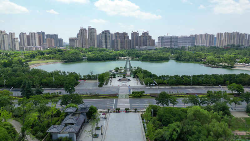  航拍湖北随州文化园4A景区
