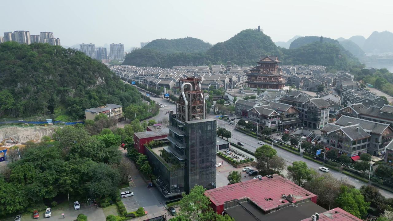 广西柳州工业博物馆航拍