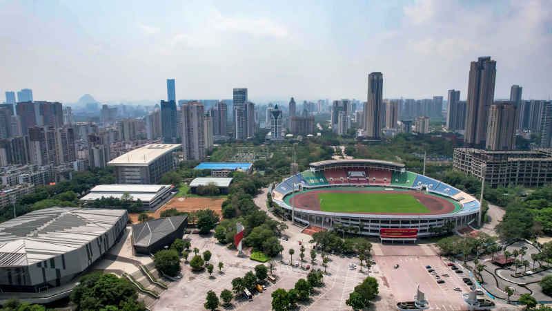 广西柳州城市风光航拍摄影图