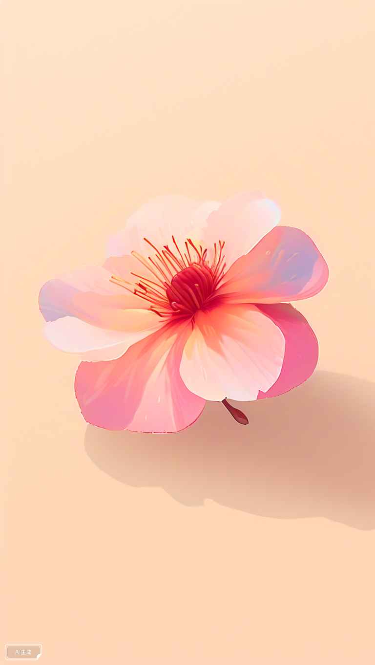 3d风格桃花渐变唯美花瓣 4