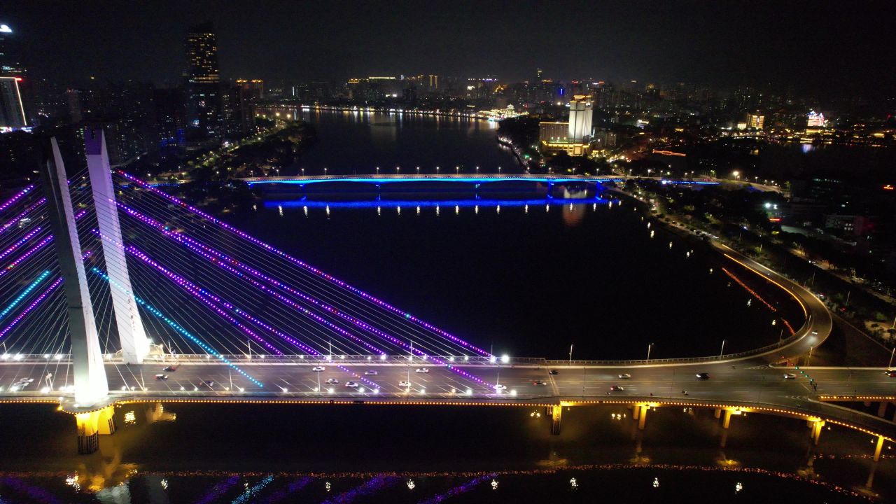 广东惠州城市风光地标建筑航拍 