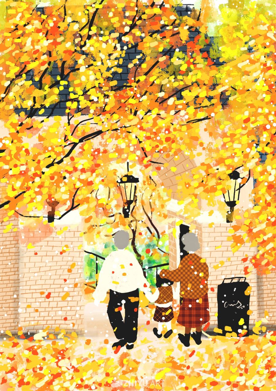 原创治愈插画作品素材四季节气节日自然 43