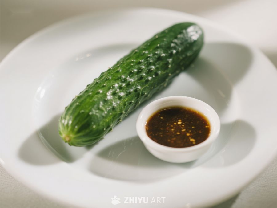 新鲜黄瓜配蘸酱，简约美食 437