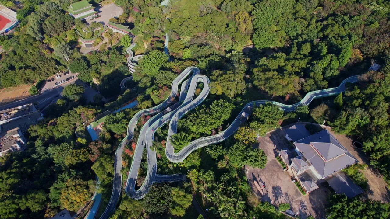 航拍福州福道景观