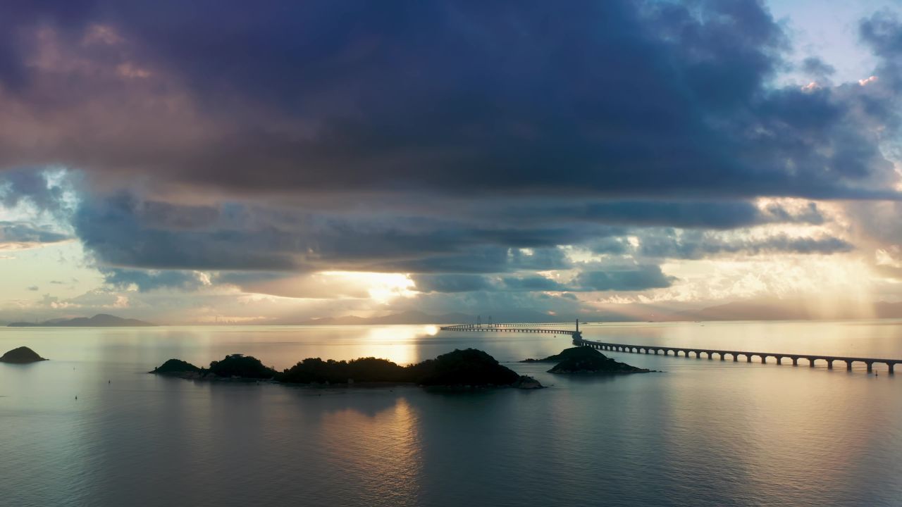 珠海朝霞及港珠澳大桥