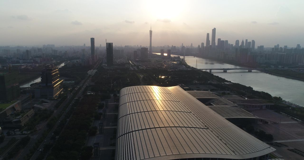 广州航拍（会展中心江边）