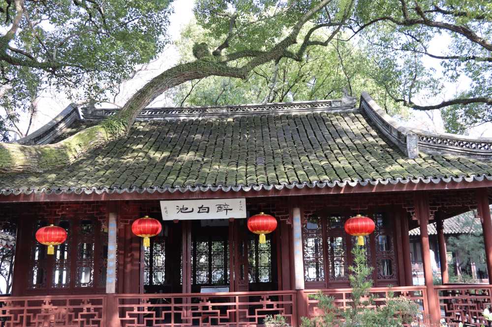松江古风醉白池小景