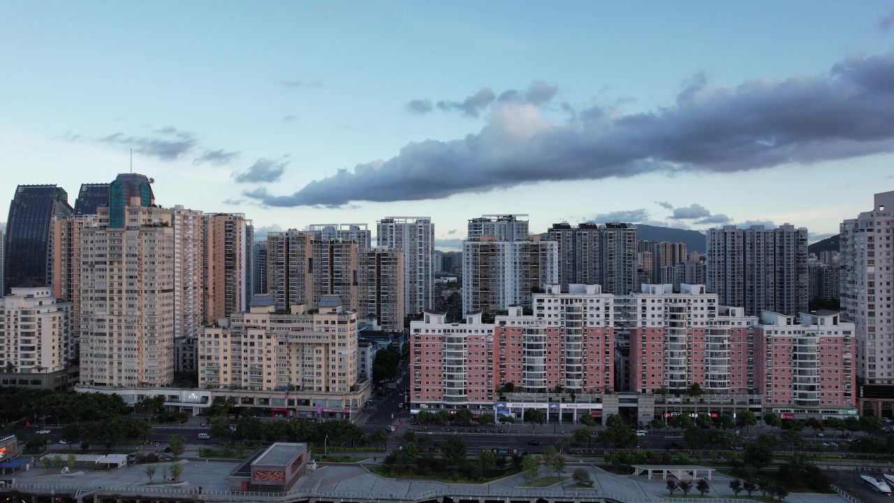 浙江温州城市风光航拍