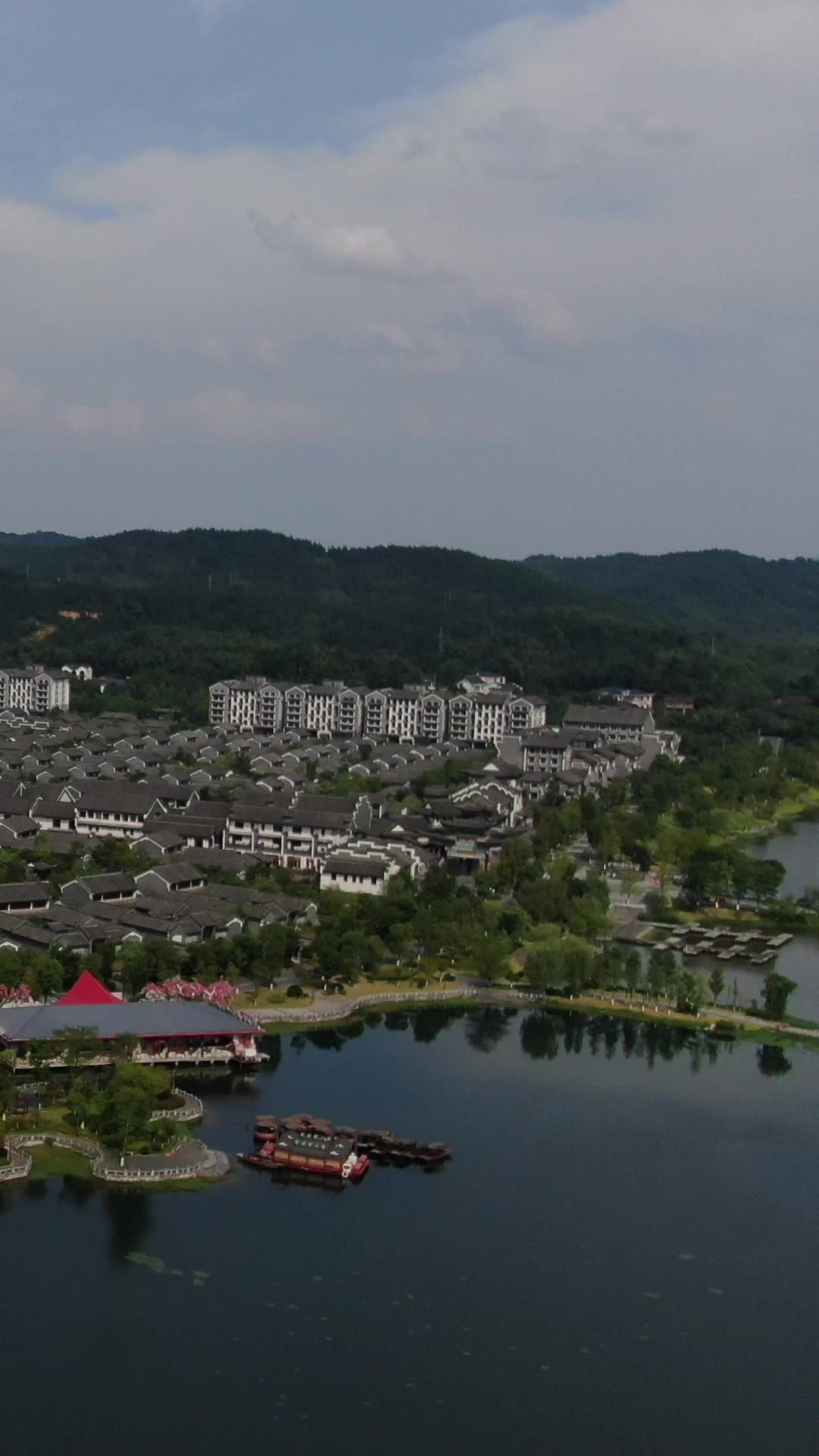 旅游景区常德桃花源古镇竖屏