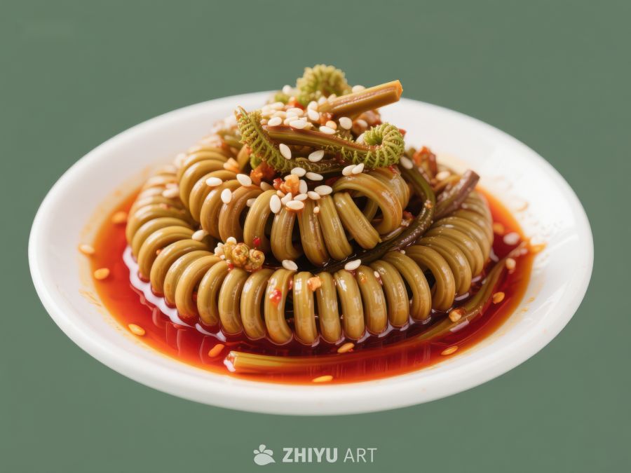 麻辣螺丝摆盘，红油点缀 512