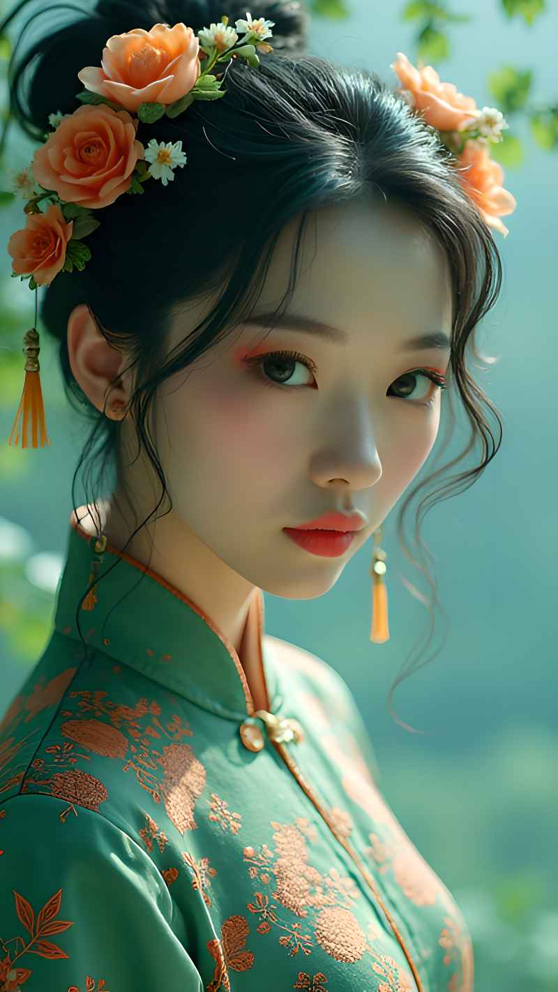 森林系好看拍摄特色美女 95