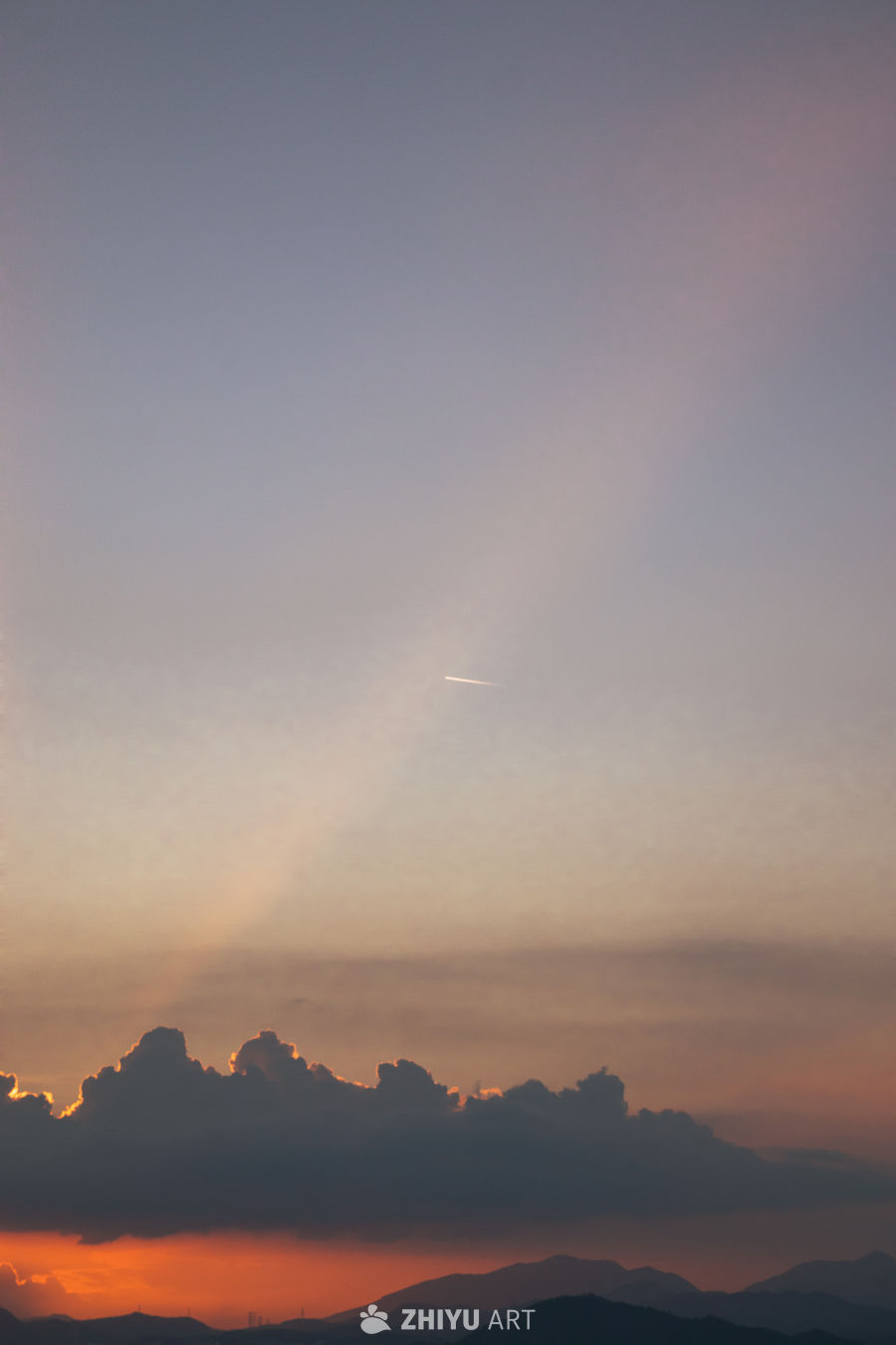 日落时分的天际线