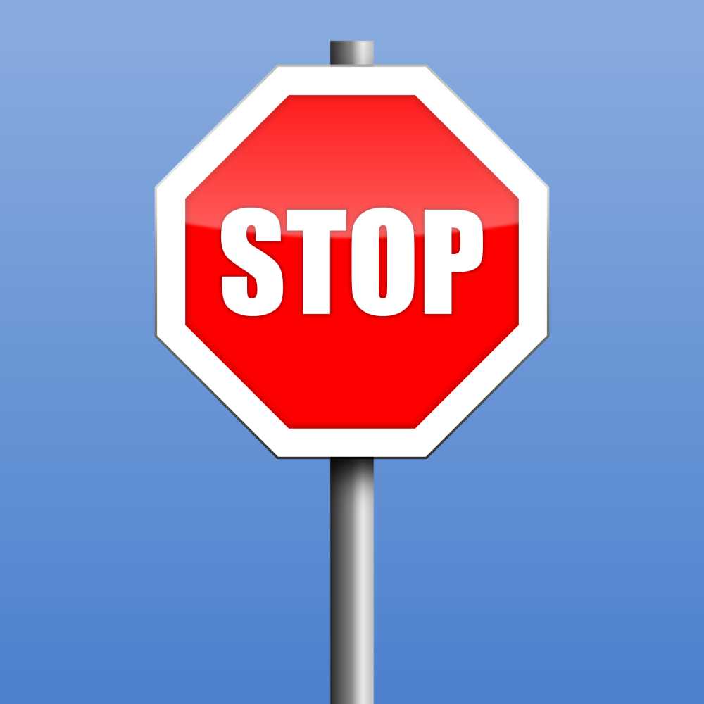 停止道路标志警告符号停止标志蓝道蓝色停止