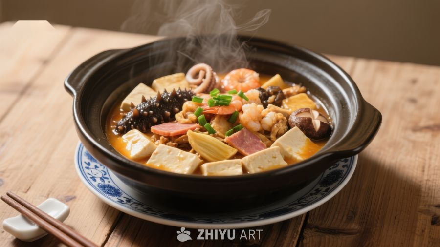 热气腾腾的砂锅美食