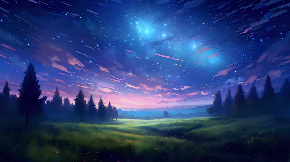 夜景的山更加的梦幻