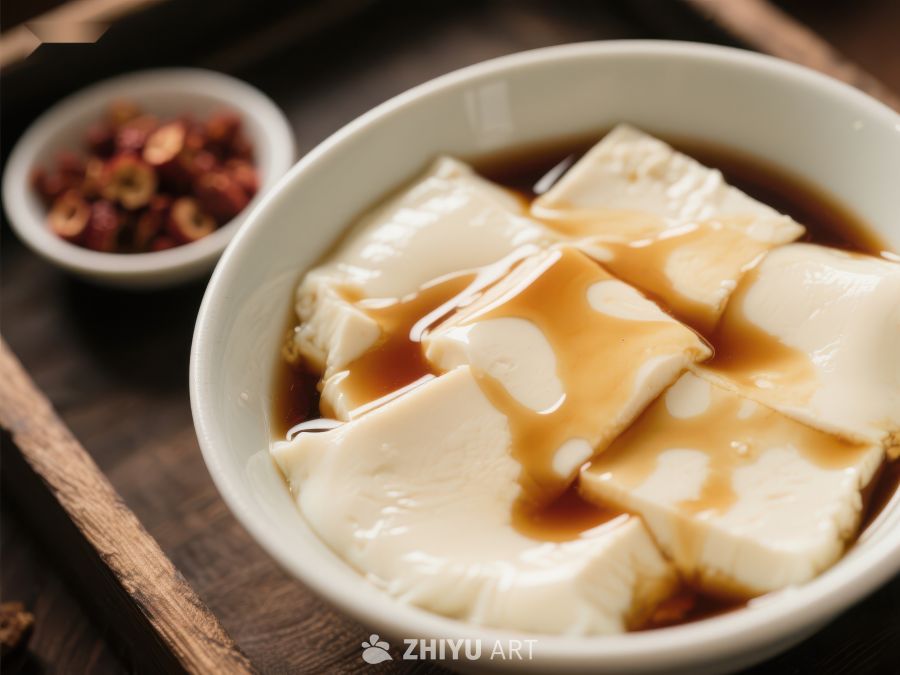 豆腐脑配酱汁，传统美食 198