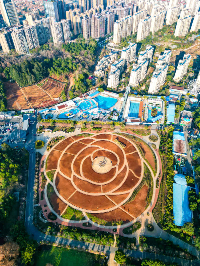 湖南省植物园航拍摄影图