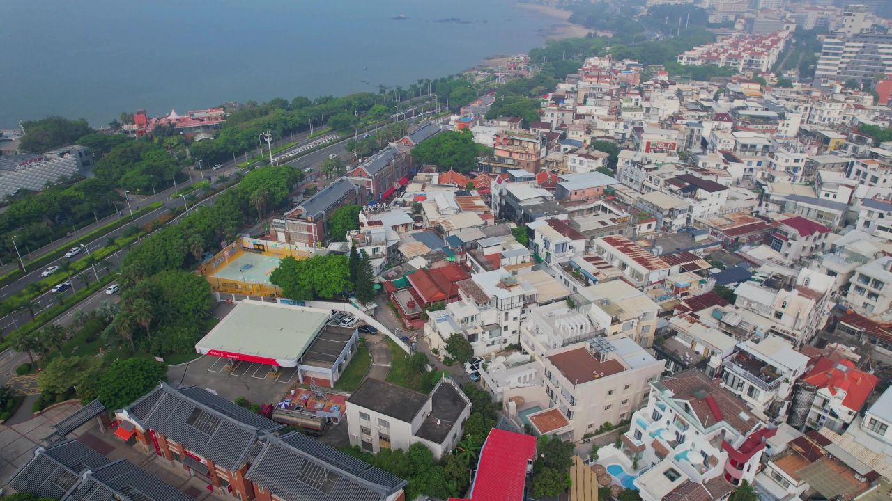 航拍厦门曾厝垵景观