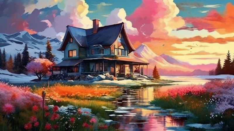 充满活力的绿洲在它的后院各种花 111