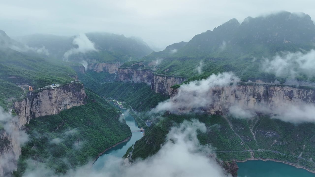  宝泉水库 自然风光 平流雾 宝泉度假区