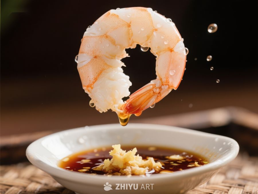 鲜虾蘸酱，美味瞬间 1001