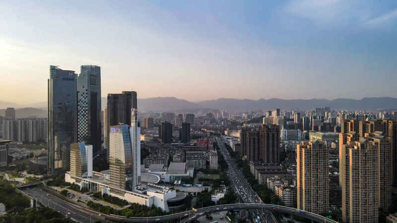 湖北武汉城市建设航拍摄影图 