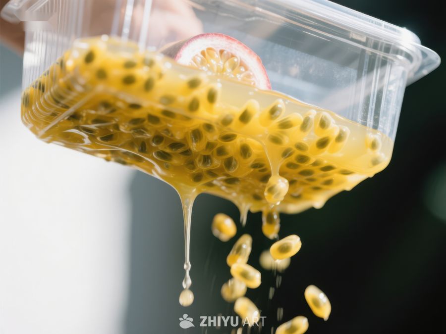百香果汁倾泻而出，籽粒分明 12